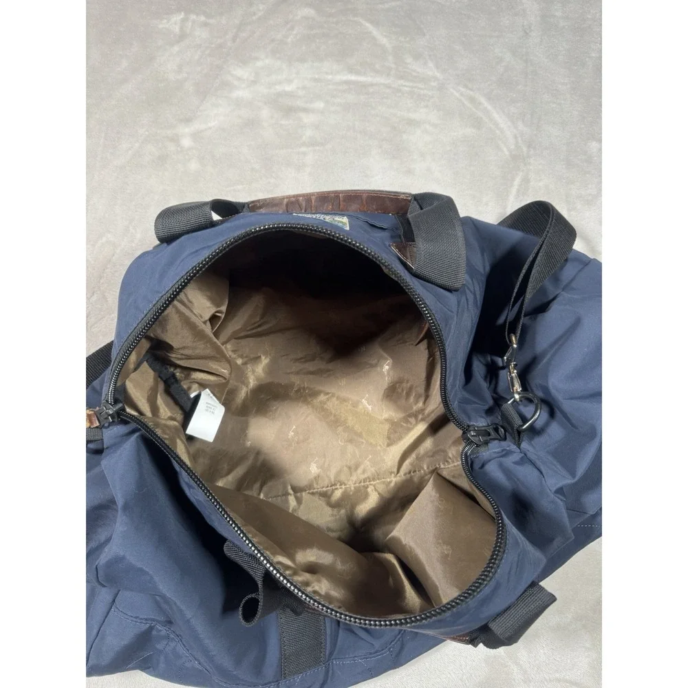 Polo Ralph Lauren Duffle Bag Navy Blue Nylon Weekender Summer Vacation Rare